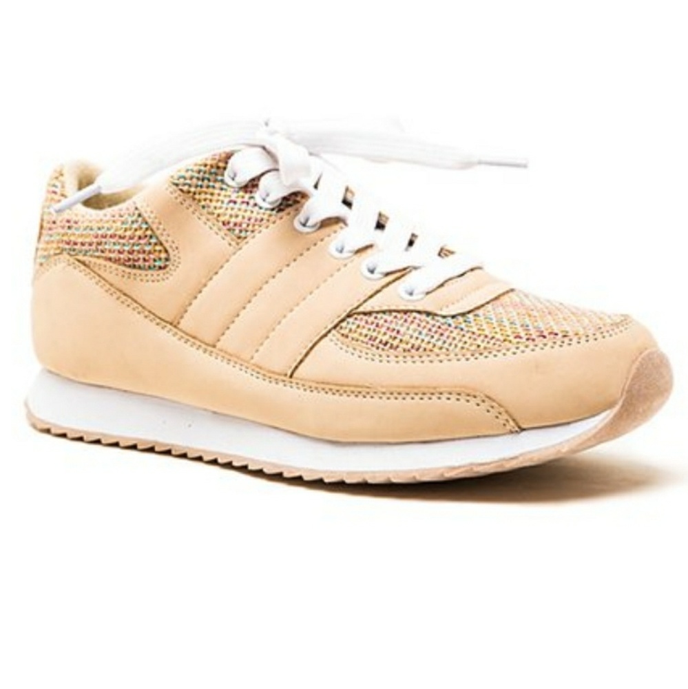 Qupid tan/multi sneakers
